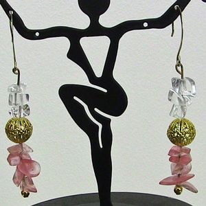 Rose & Quartz Earrings